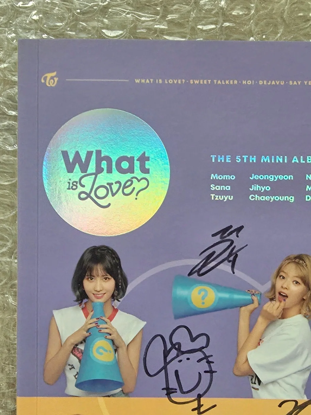 Jyp Twice Promo Sticker What is Love Album Autographed Hand Signed, изображение 2