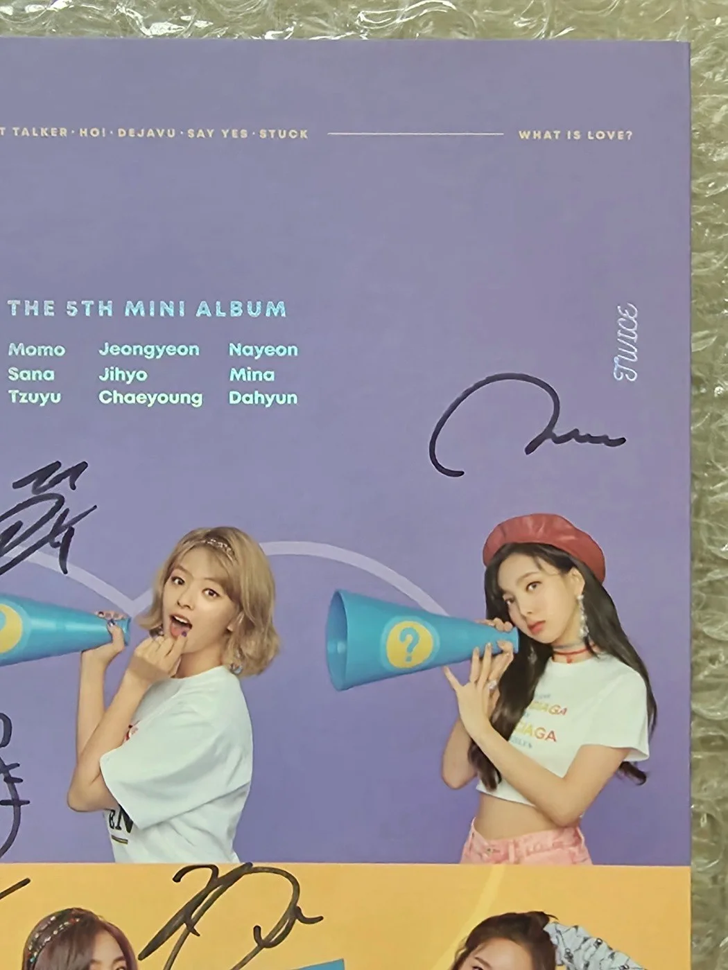 Jyp Twice Promo Sticker What is Love Album Autographed Hand Signed, изображение 3