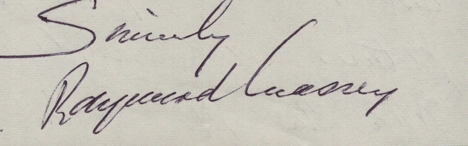 Raymond Massey — RAYMOND MASSEY - AUTOGRAPH LETTER SIGNED 12/23/1975, image 3