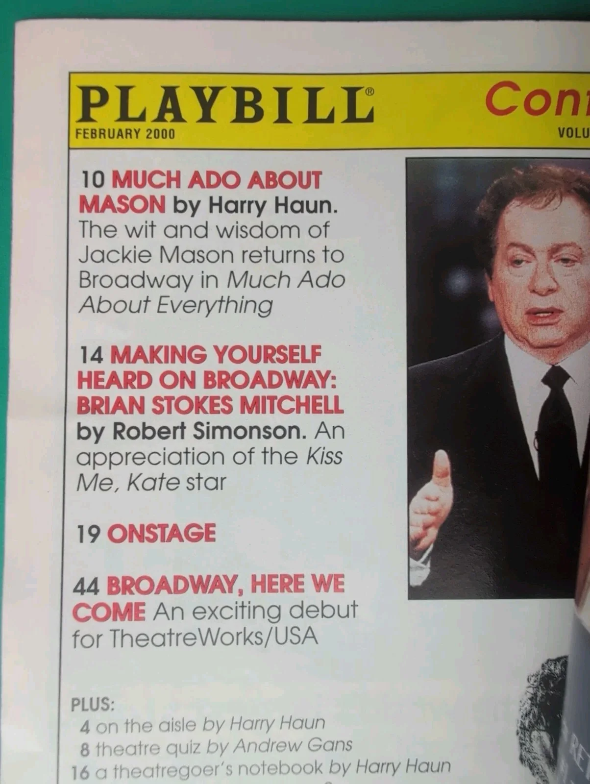 George Hearn, John Barrowman — 2000 PUTTING IT TOGETHER Broadway Playbill Autographed GEORGE HEARN & BARROWMAN, image 3