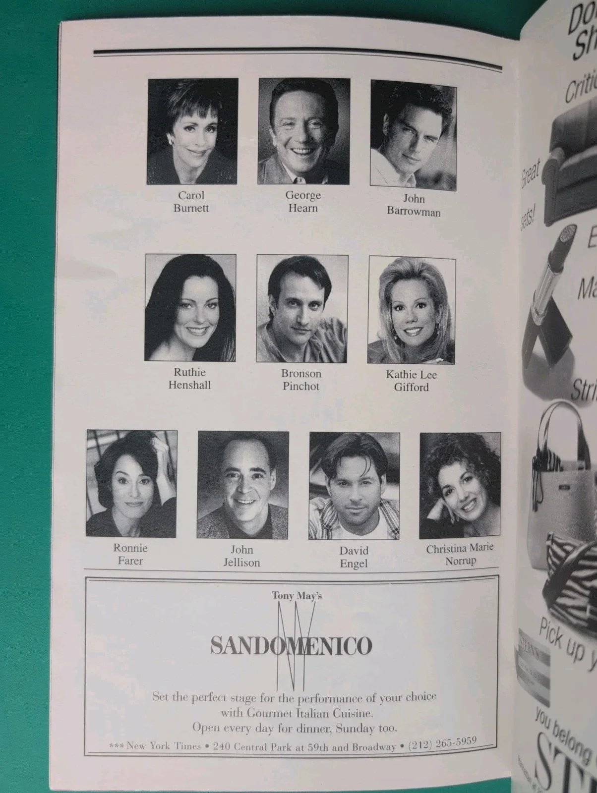 George Hearn, John Barrowman — 2000 PUTTING IT TOGETHER Broadway Playbill Autographed GEORGE HEARN & BARROWMAN, image 5