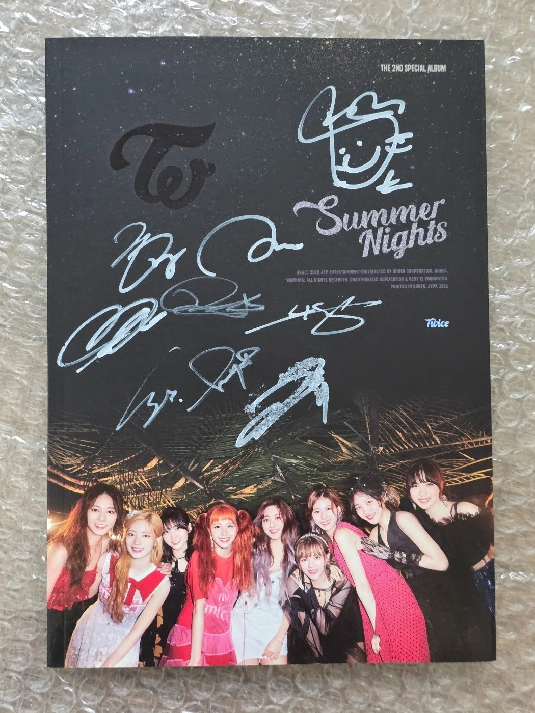 Jyp Twice Promo Sticker TWICE Summer Nights Album Autographed Hand Signed, изображение 4