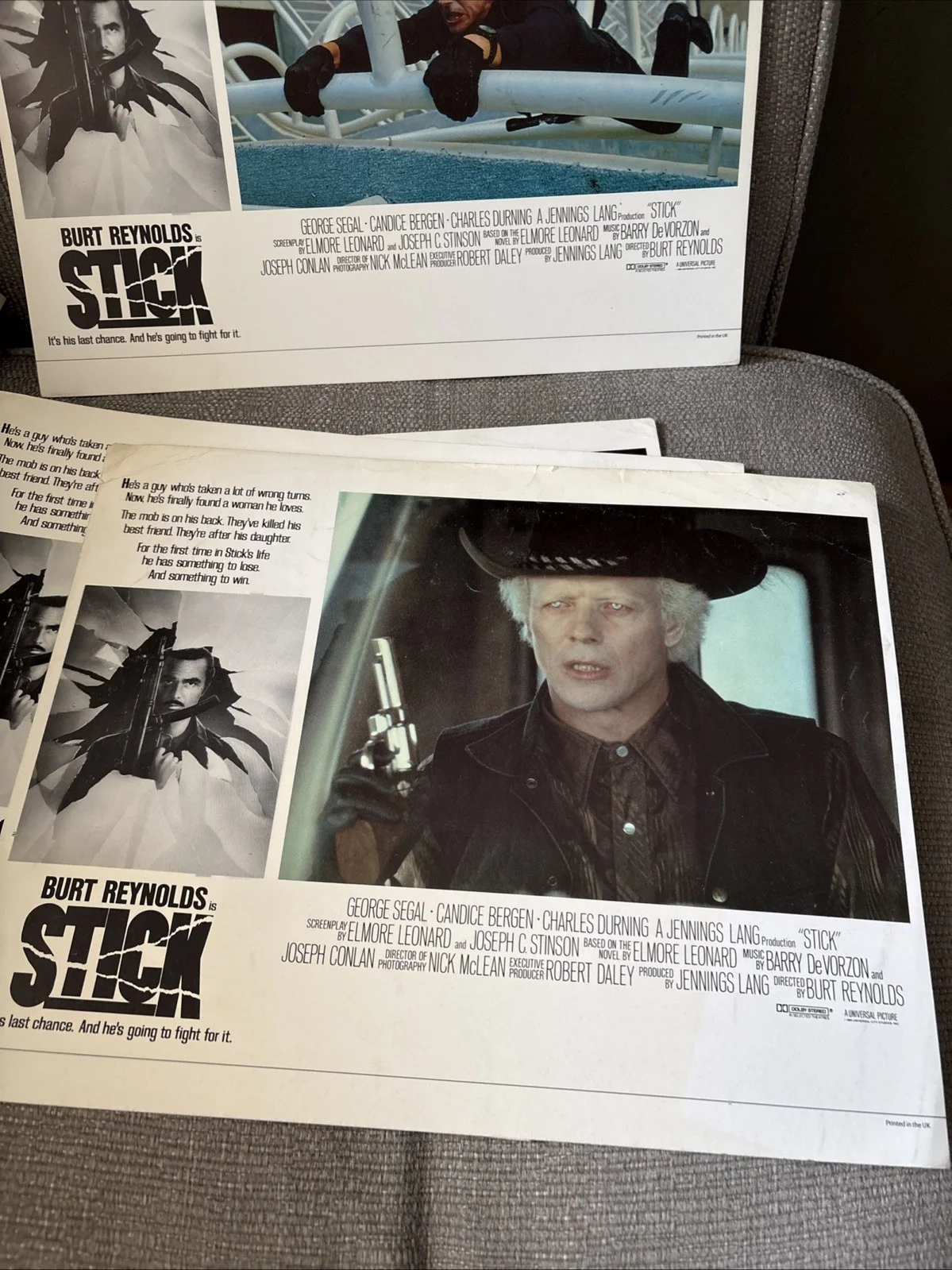Stick 1985 Universal 28x36cm lobby cards Burt Reynolds Dar Robinson George Segal, изображение 2