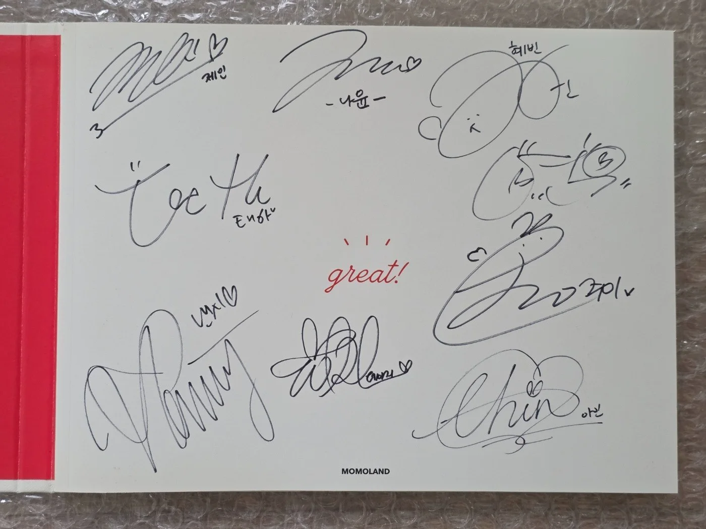 Momoland Promo Great 3rd Mini Album Autographed Hand Signed, image 2