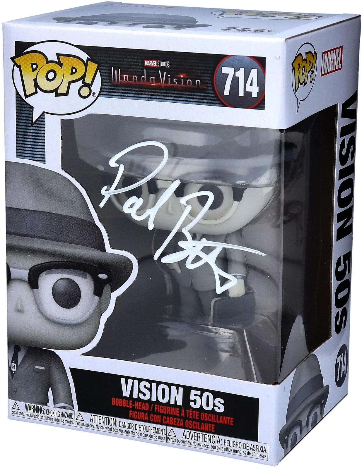 Paul Bettany — Paul Bettany Marvel Autographed Vision #714 Funko Pop!