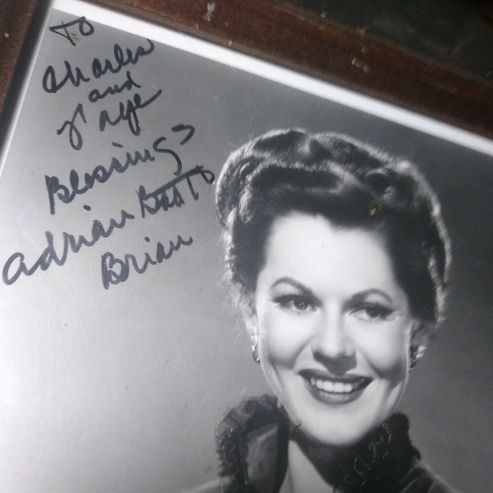 adrian booth brian aka lorna gray — Lorna Gray Aka Adrian Booth Brian Autographed 8x10" Photo Hand Signed @ MFF, image 4