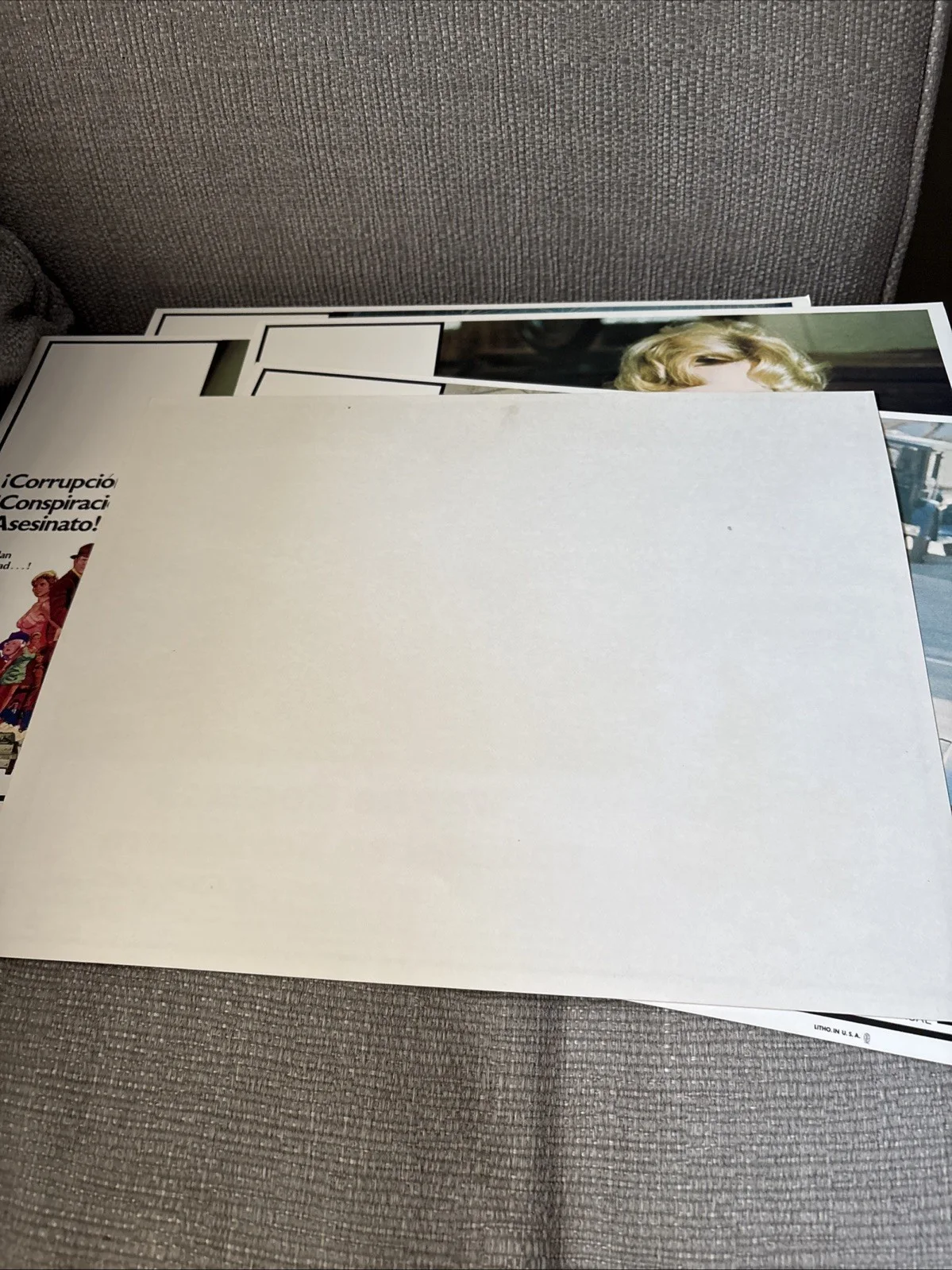28x36cm lobby cards Wayne Rogers Complot En Noviembre Elaine Joyce Phil Sterling, изображение 2