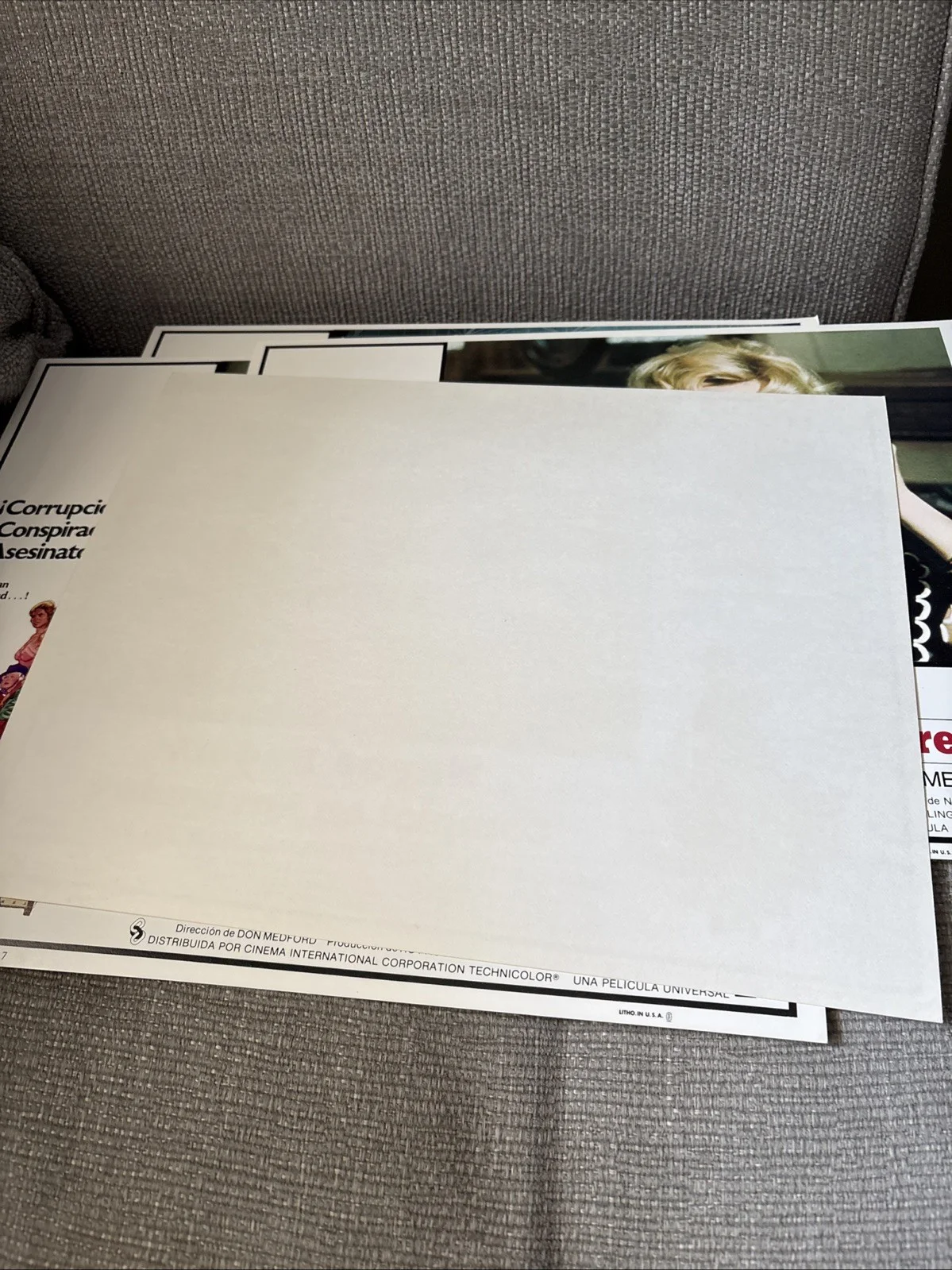 28x36cm lobby cards Wayne Rogers Complot En Noviembre Elaine Joyce Phil Sterling, изображение 4