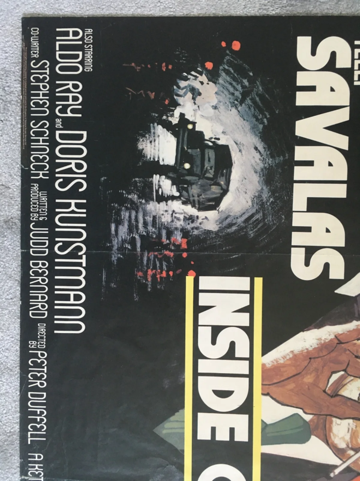 Inside Out (1975) U.K. Original Quad cinema Poster Telly Savalas, image 5