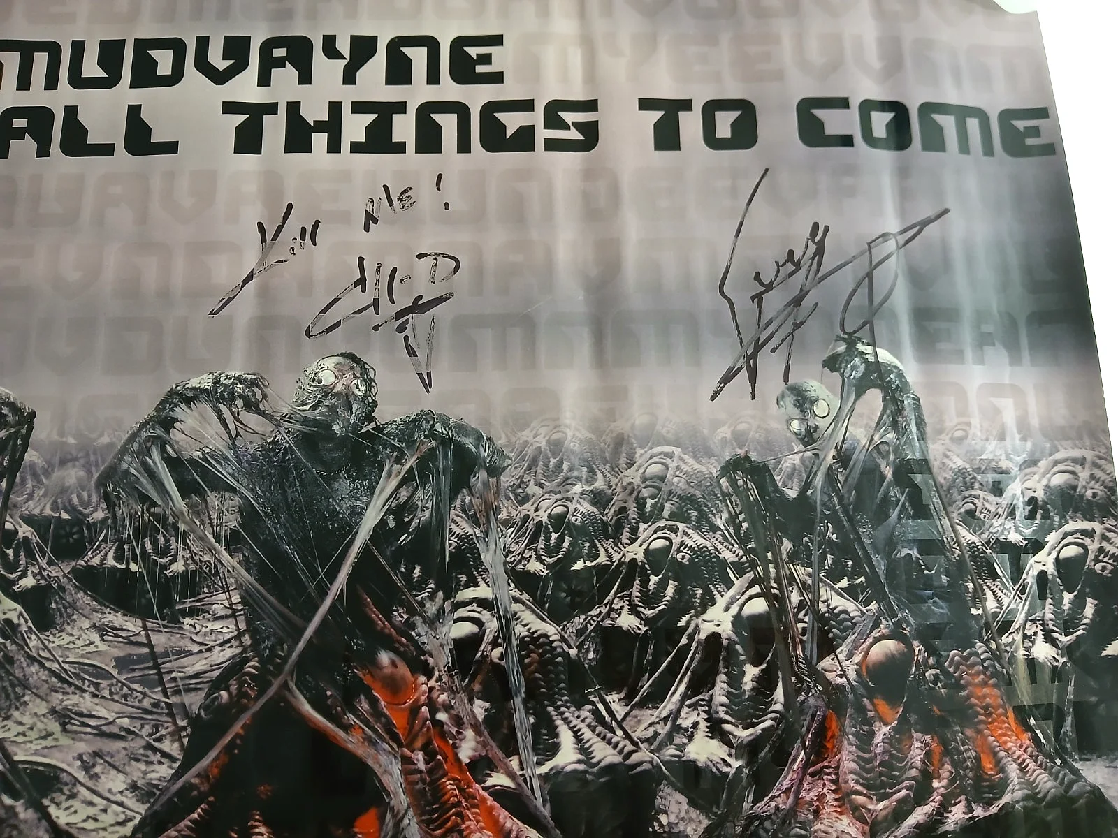 2003 Mudvayne THE END OF ALL THINGS TO COME Signed 24" x 18" Double Sided Poster, image 2