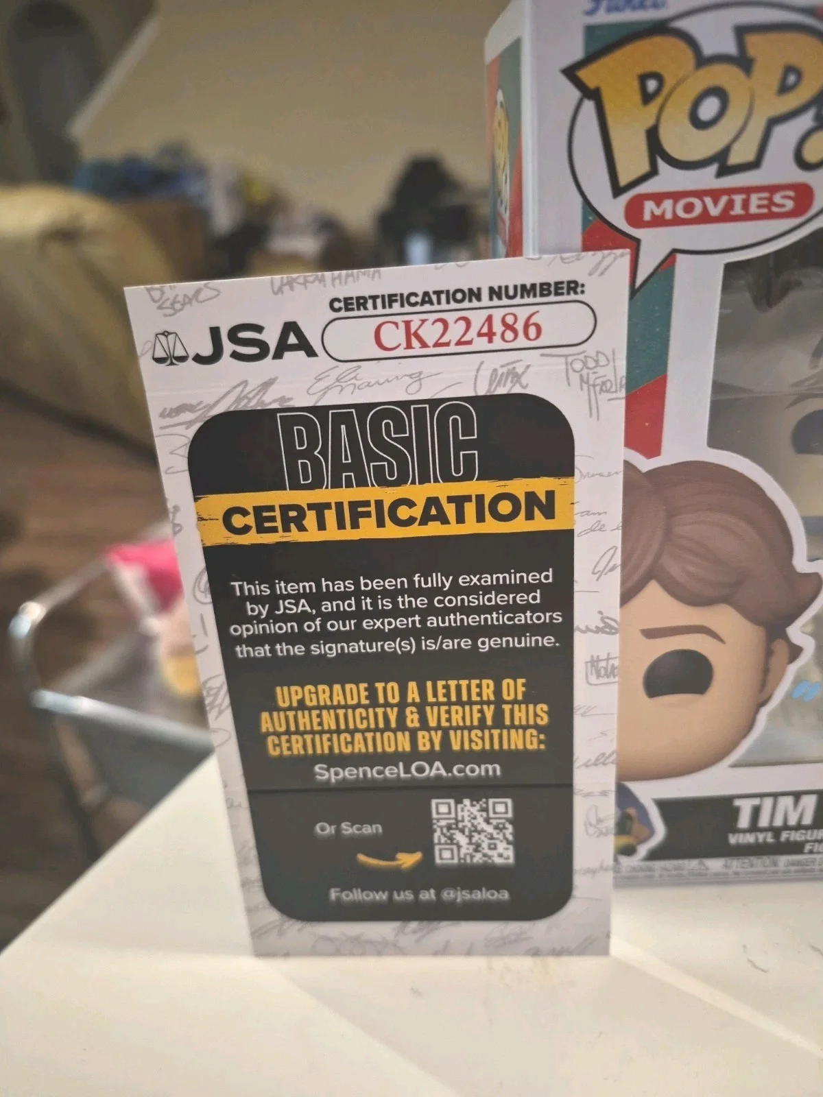 Joseph Mazzello — Joseph Mazzello Jurassic Park Movie signed Tim Murphy Funko Pop JSA CK22486, изображение 3