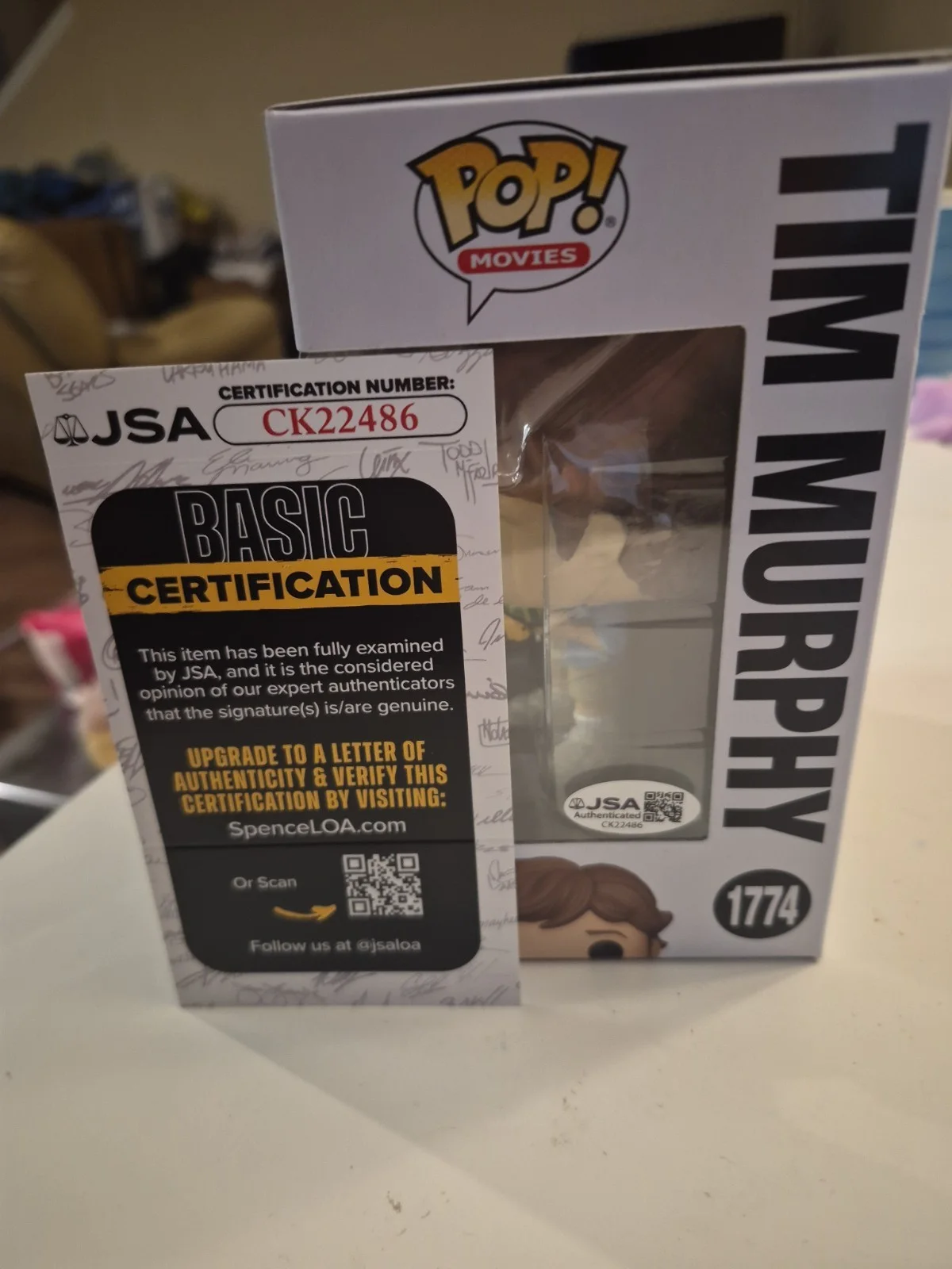 Joseph Mazzello — Joseph Mazzello Jurassic Park Movie signed Tim Murphy Funko Pop JSA CK22486, изображение 5