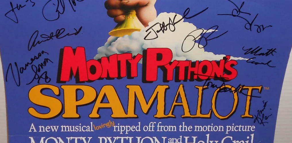 Monty Python Spamalot SIGNED by 19 Broadway Musical 14x22 Poster Shubert Theater, image 5