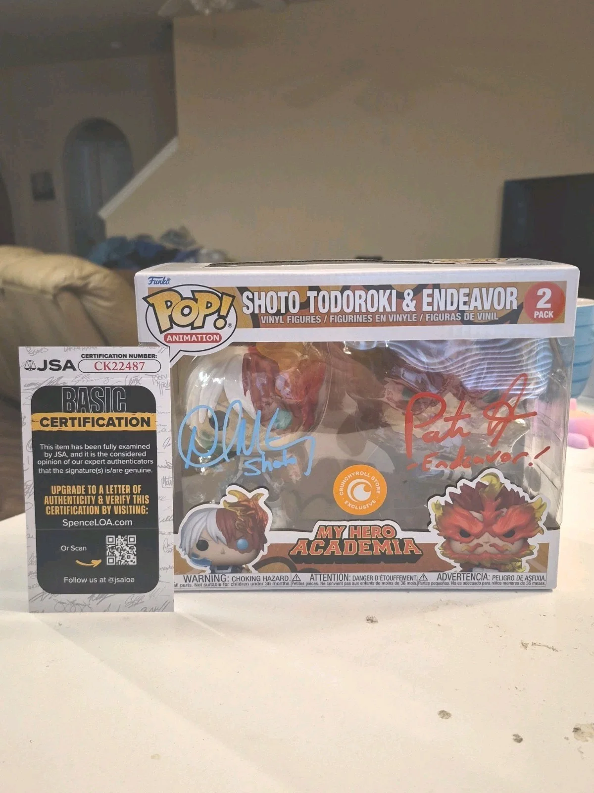 David Matranga & Patrick Seitz — David Matranga Patrick Seitz My Hero Academia signed Shoto & Endeavor Funko Pop