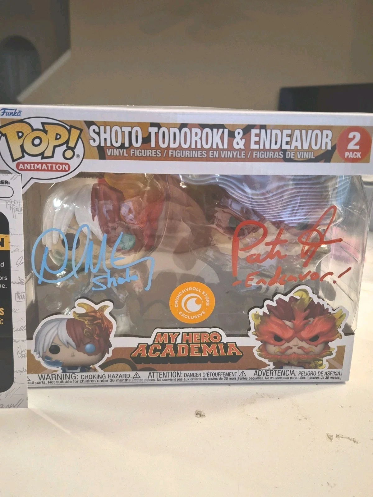 David Matranga, Patrick Seitz — David Matranga Patrick Seitz My Hero Academia signed Shoto & Endeavor Funko Pop, изображение 2