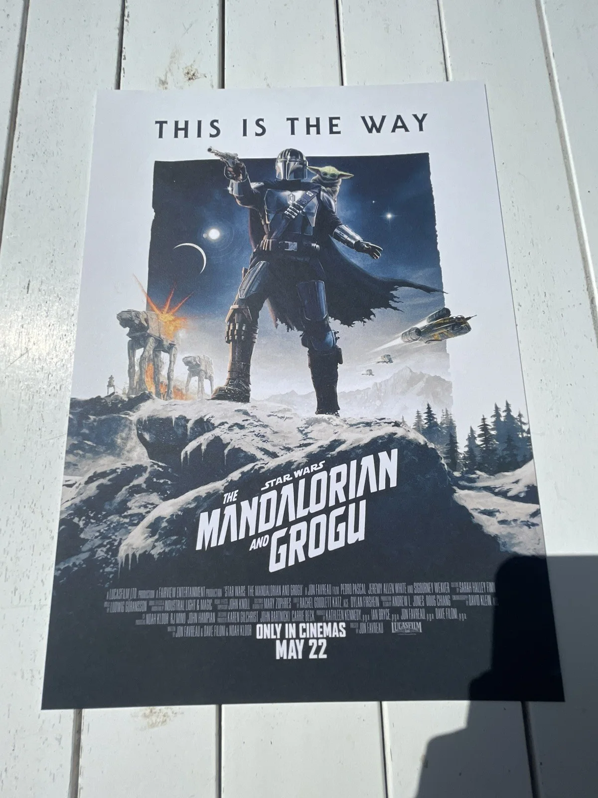 Mandalorian and Grogu "This is the way" Offical UK Cinema Poster A3 film movie, изображение 3