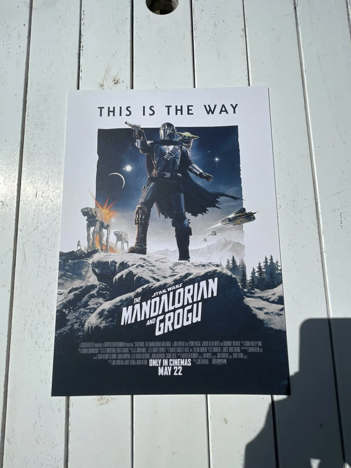 Mandalorian and Grogu "This is the way" Offical UK Cinema Poster A3 film movie, изображение 4