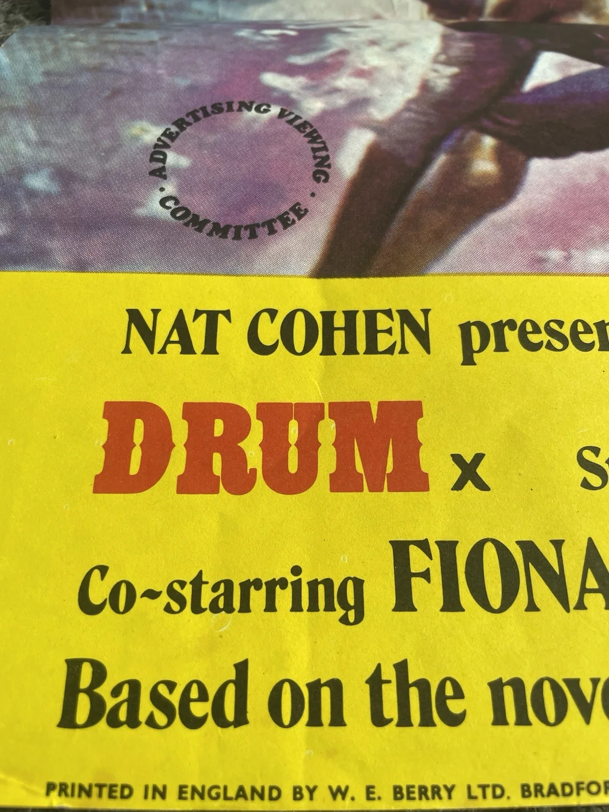 Original Vintage Film Poster UK Quad " DRUM " 1976 Warren Oates, изображение 5