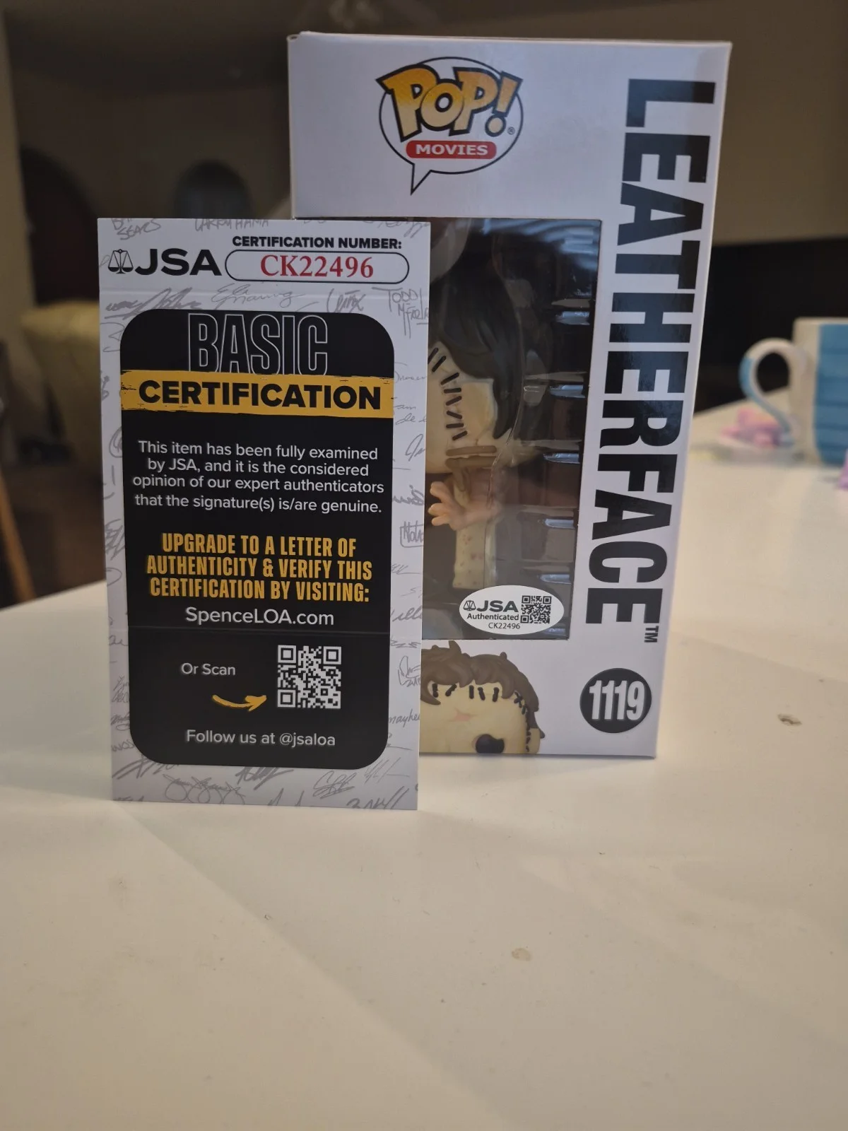 Bill Johnson — Bill Johnson Texas ChainSaw Massacre signed Leatherface Funko Pop JSA Ck22496, image 4