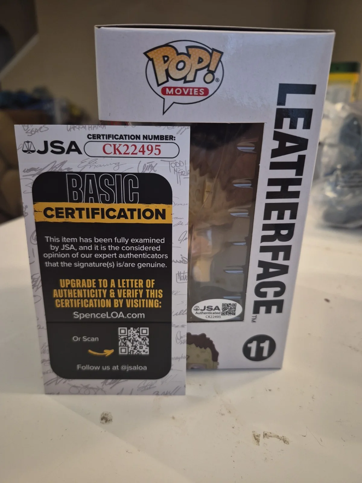 Bill Johnson — Bill Johnson Texas ChainSaw Massacre signed Leatherface Funko Pop JSA Ck22495, image 4