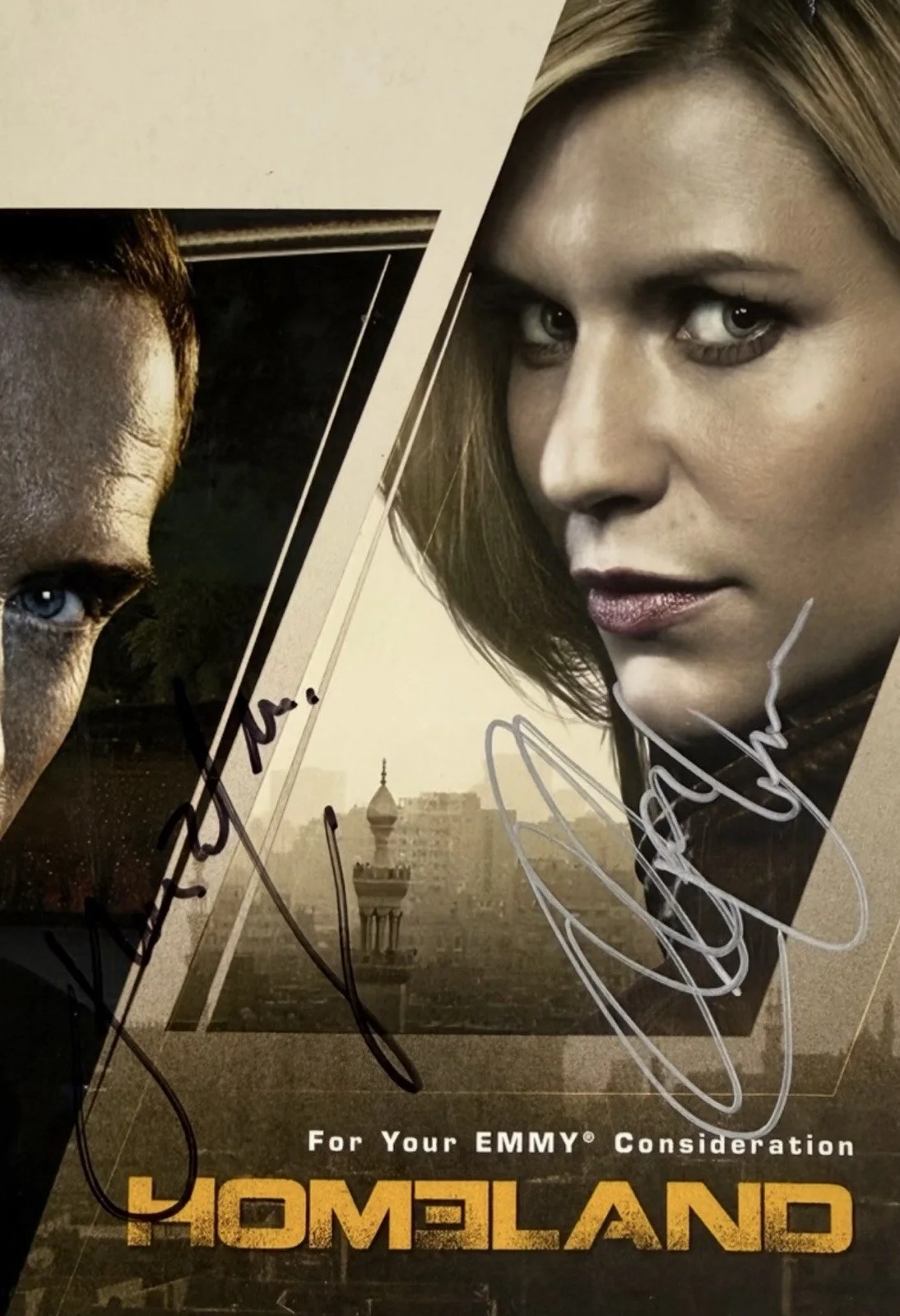 Claire Danes, Damian Lewis — Signed Homeland Emmy Consideration Slip, image 2