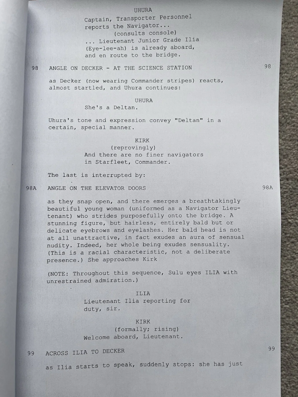 Star Trek The Motion Picture Film Script. William Shatner, Leonard Nimoy., изображение 2