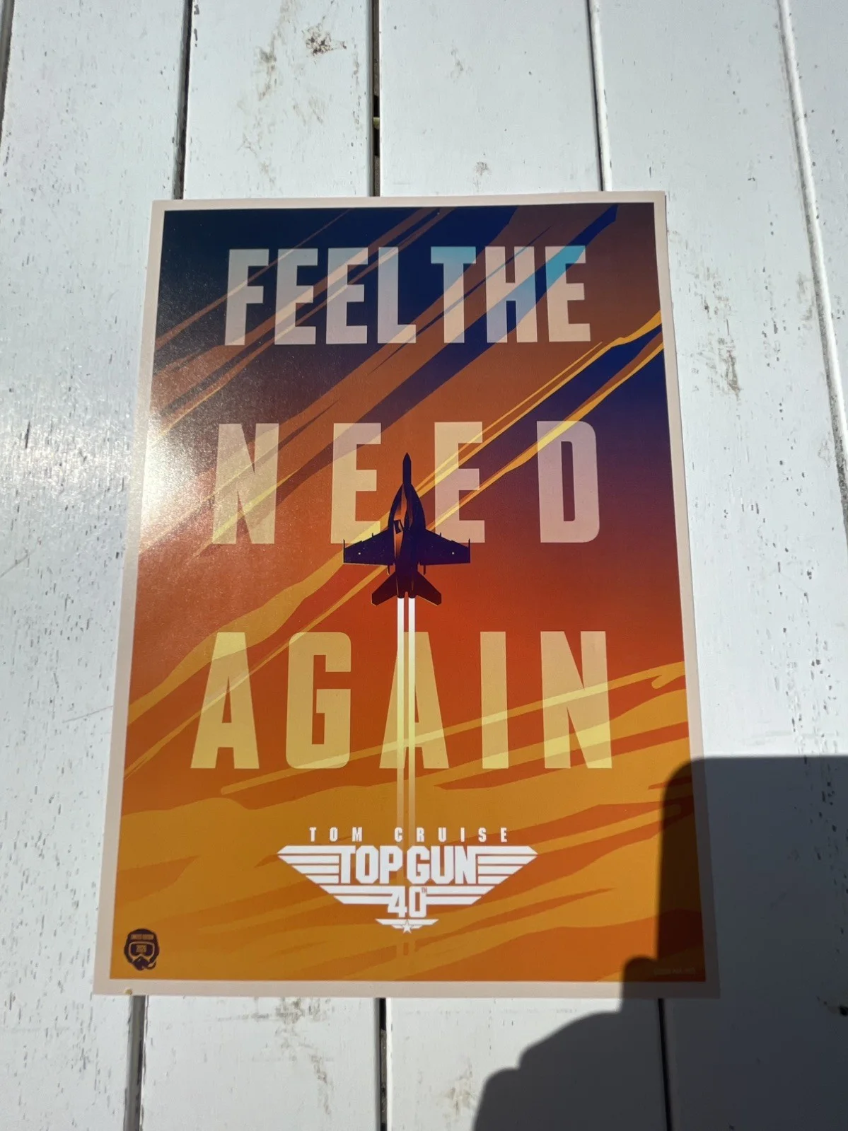 Limited Edition Top Gun 40th Anniversary “Feel The Need Again” Print / Poster, изображение 2