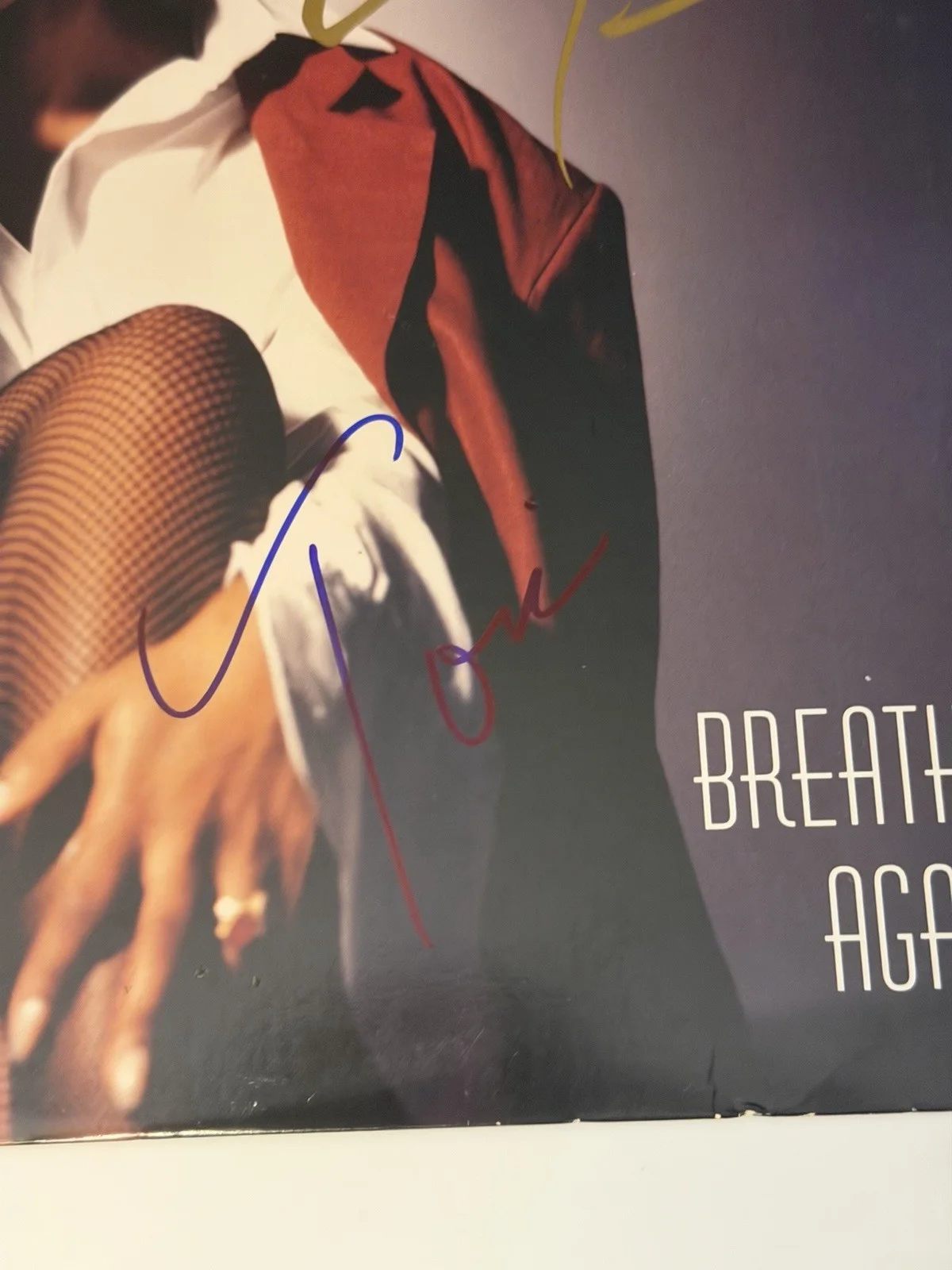 Toni Braxton Breathe Again Signed VIYNL JSA COA RARE, image 2
