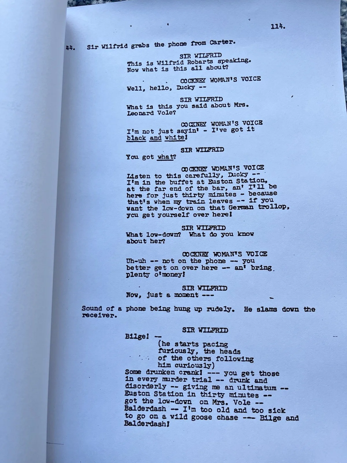 Witness For The Prosecution Film Screenplay / Script. Marlene Dietrich., image 2