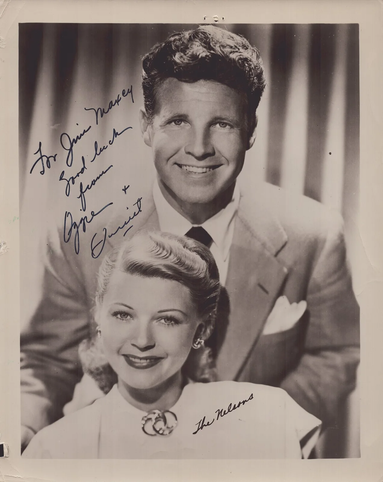 Ozzie Nelson, Harriet Hilliard Nelson — OZZIE NELSON - AUTOGRAPHED INSCRIBED PHOTOGRAPH WITH CO-SIGNERS