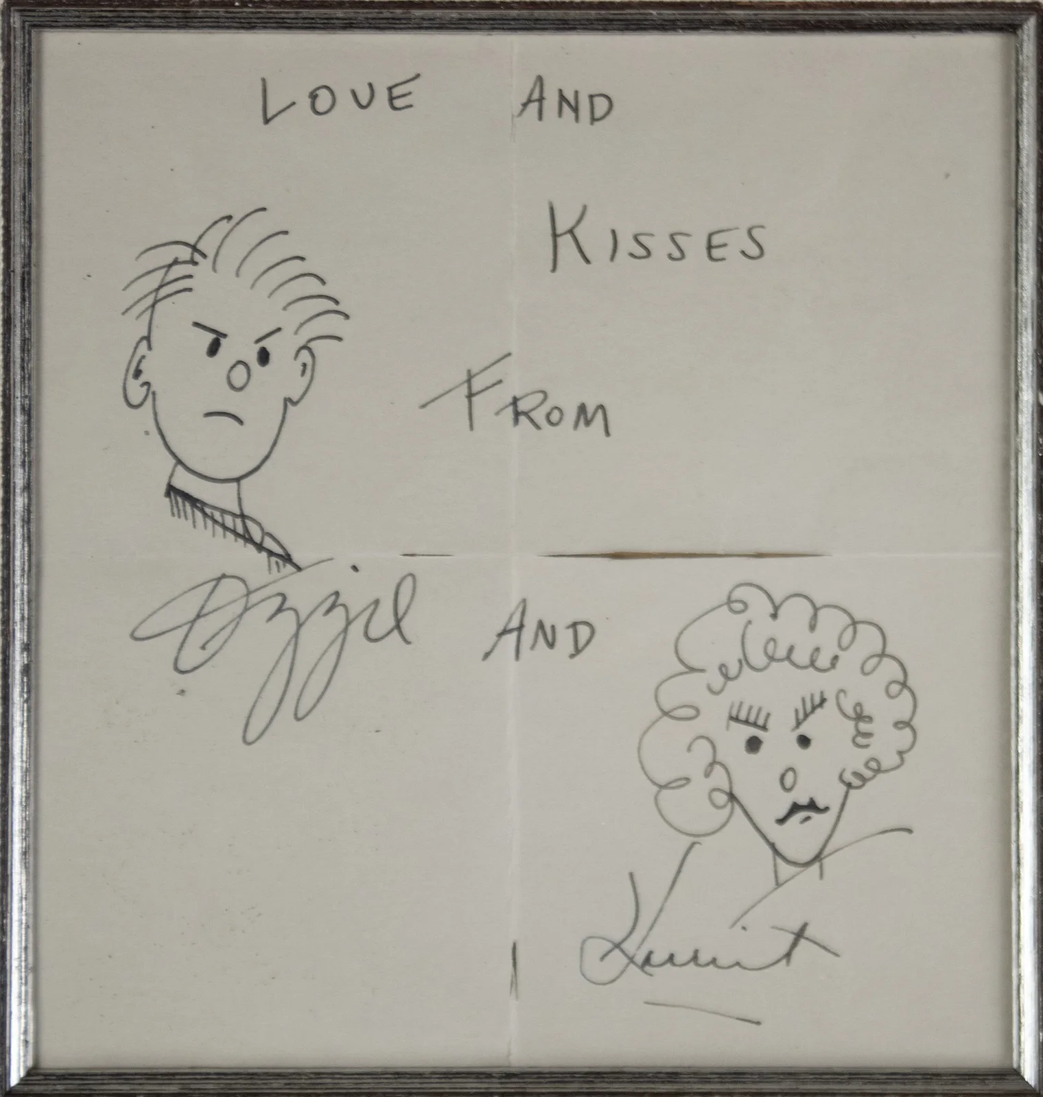 Ozzie Nelson, Harriet Hilliard Nelson — OZZIE NELSON - CARICATURE SIGNED CO-SIGNED BY: HARRIET HILLIARD NELSON, image 2