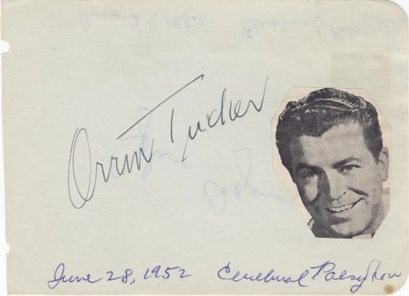 John Agar, Orrin Tucker — JOHN AGAR - AUTOGRAPH CIRCA 1952 CO-SIGNED BY: ORRIN TUCKER, image 2
