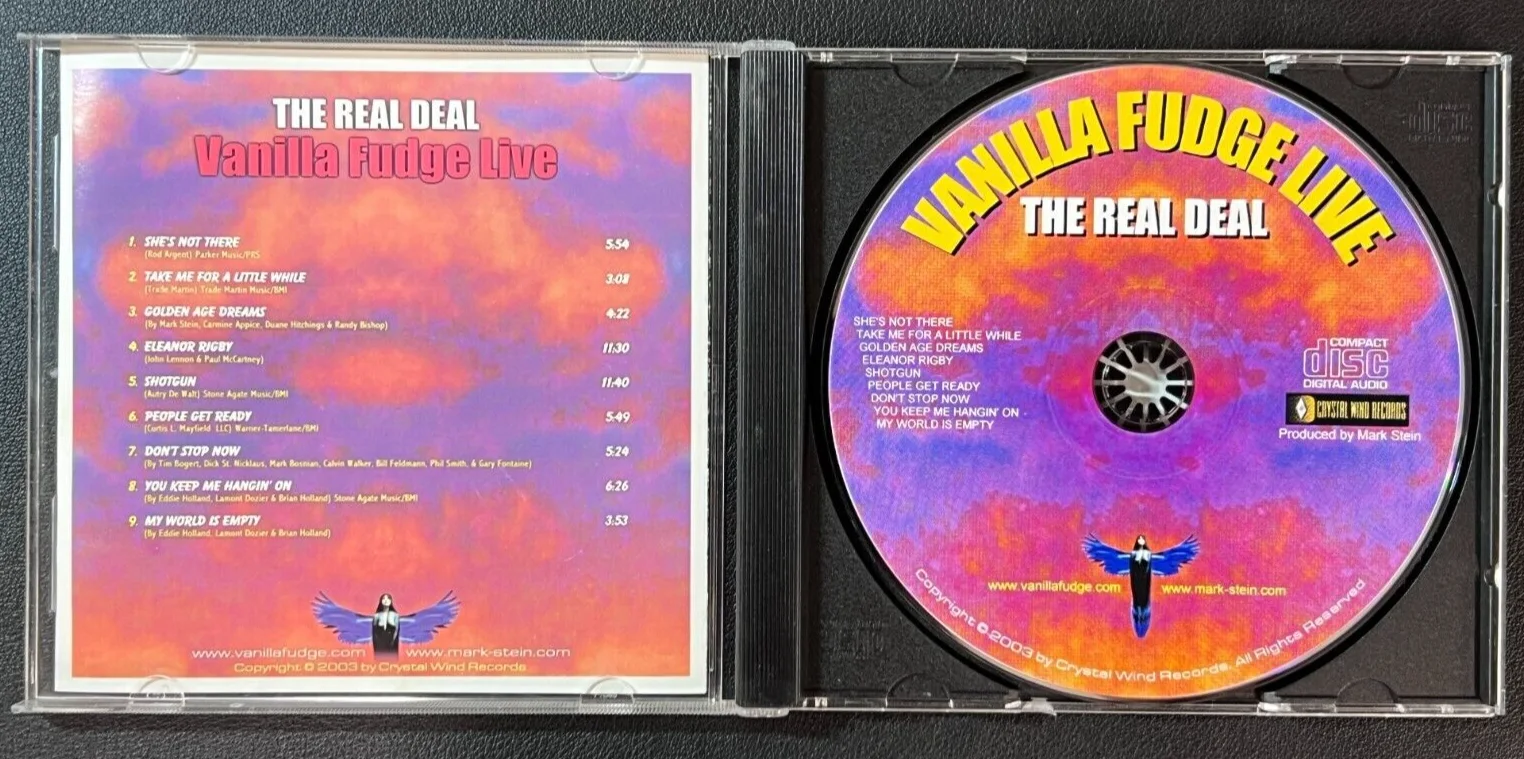 Vanilla Fudge — Vanilla Fudge Signedx3 Band CD Album 2003 'The Real Deal-Live' AUTOS w/Ticket!, изображение 3