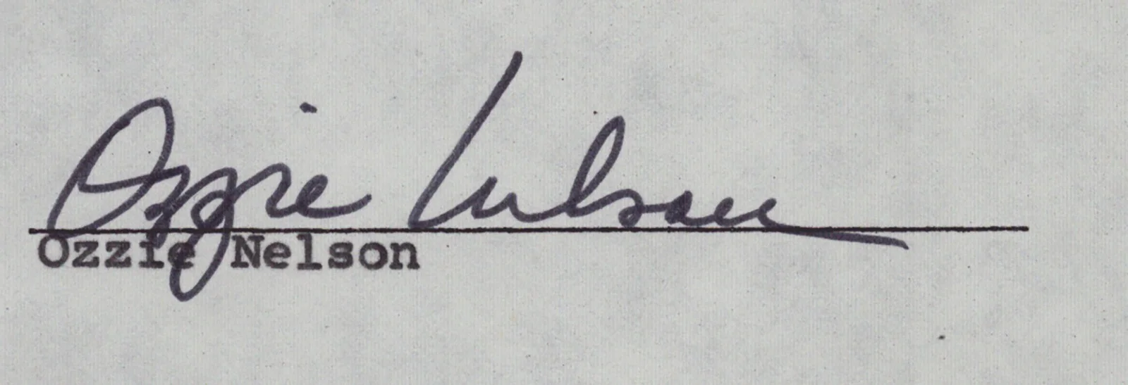 Ozzie Nelson — OZZIE NELSON - DOCUMENT SIGNED 07/02/1973, image 2