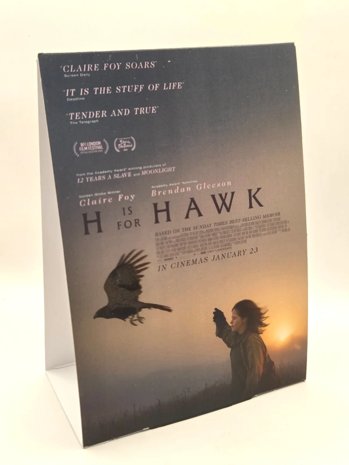 H IS FOR HAWK mini cinema standee card + 3 postcards (Claire Foy, 2025 movie), изображение 3