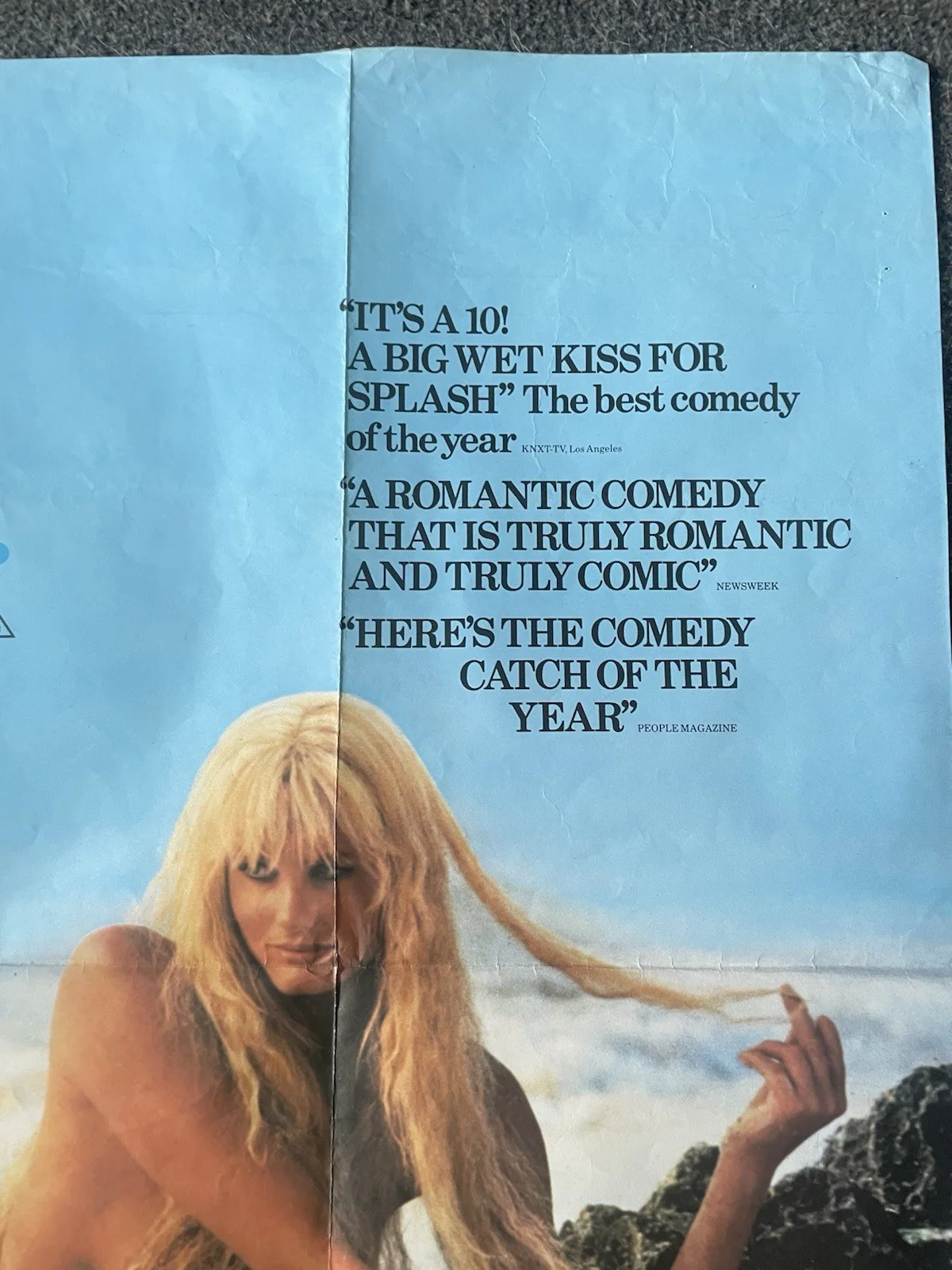 Splash 1984 Original Uk Quad Poster Tom Hanks, Daryl Hannah, image 2