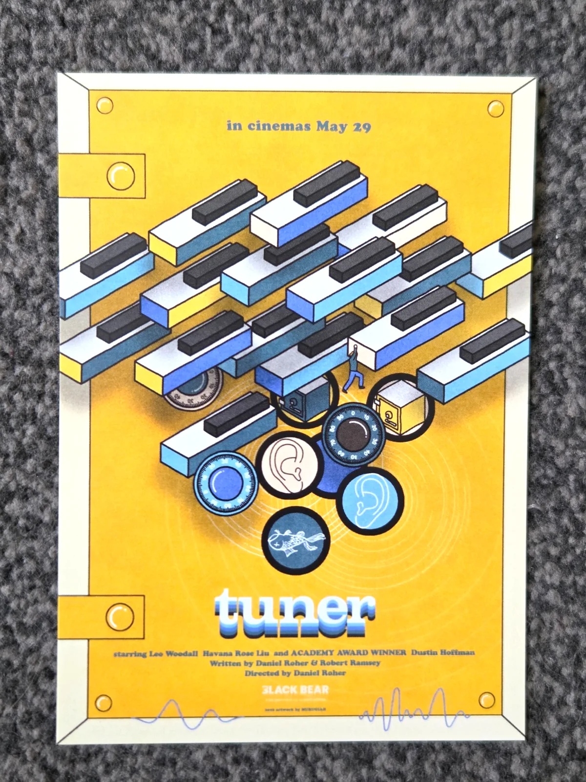 3 x TUNER promo art postcards set (Leo Woodall 2026 movie), изображение 3