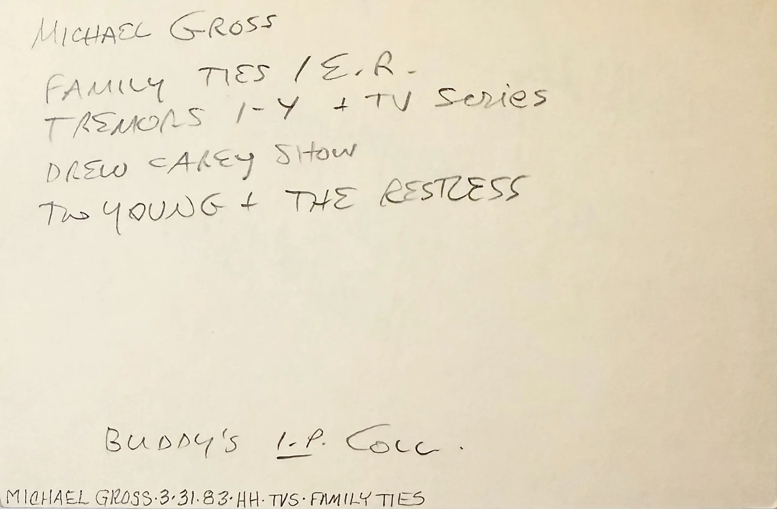 Michael Gross — MICHAEL GROSS Autograph Signed 4"x 6" INDEX CARD TREMORS 2: Aftershocks TREMORS, image 4