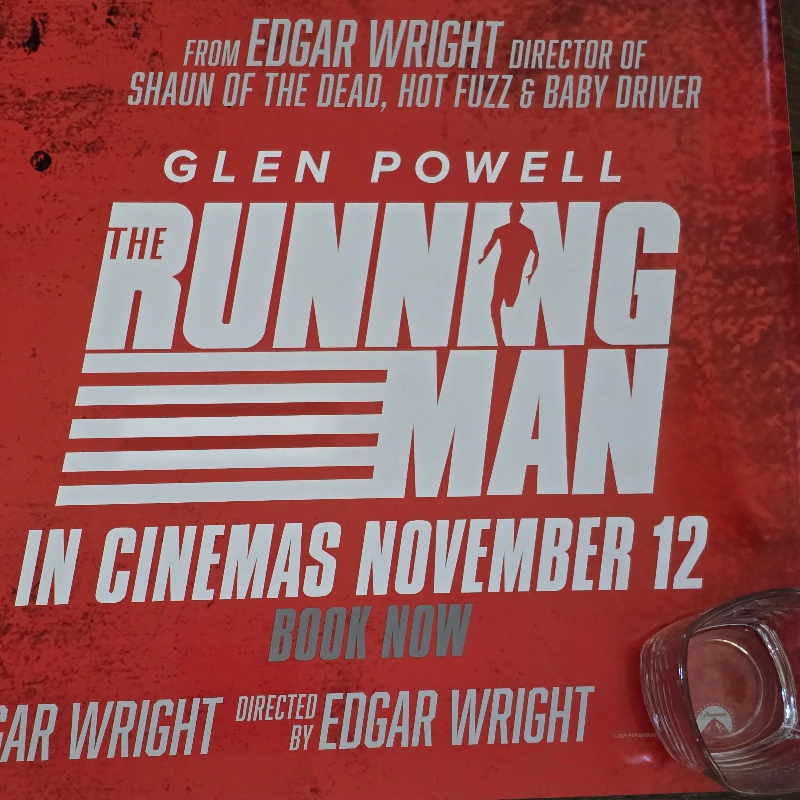 "THE RUNNING MAN 2025" ORIGINAL UK ONE SHEET CINEMA POSTER 30 X 40", изображение 4