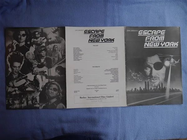 John Carpenter's Escape From New York - Promotional/Publicity Brochure., изображение 2