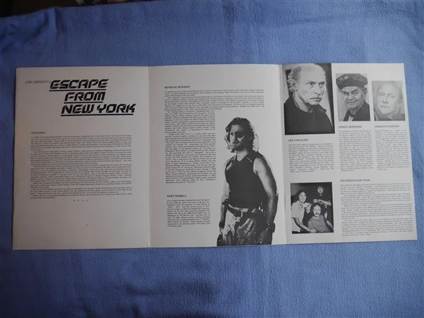 John Carpenter's Escape From New York - Promotional/Publicity Brochure., изображение 3
