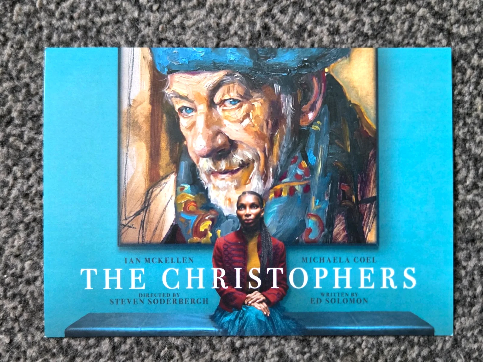 3 x THE CHRISTOPHERS promo postcards set (Ian McKellen Michaela Coel 2026 movie), изображение 4