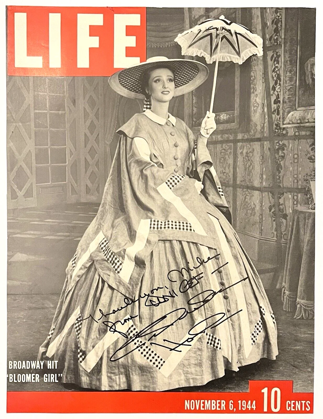 Celeste Holm — Celeste Holm Signed Life Magazine Cover All About Eve Actress Autographed