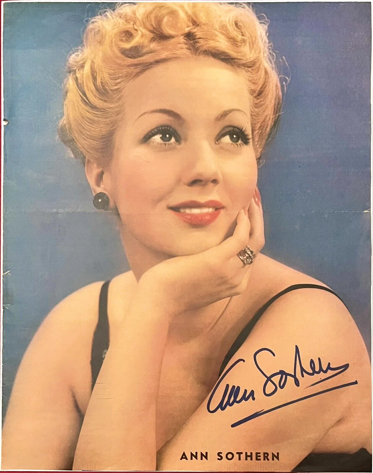 Ann Sothern — Ann Sothern Signed 11x14 Magazine Cover Photo Actress Maisie Autographed