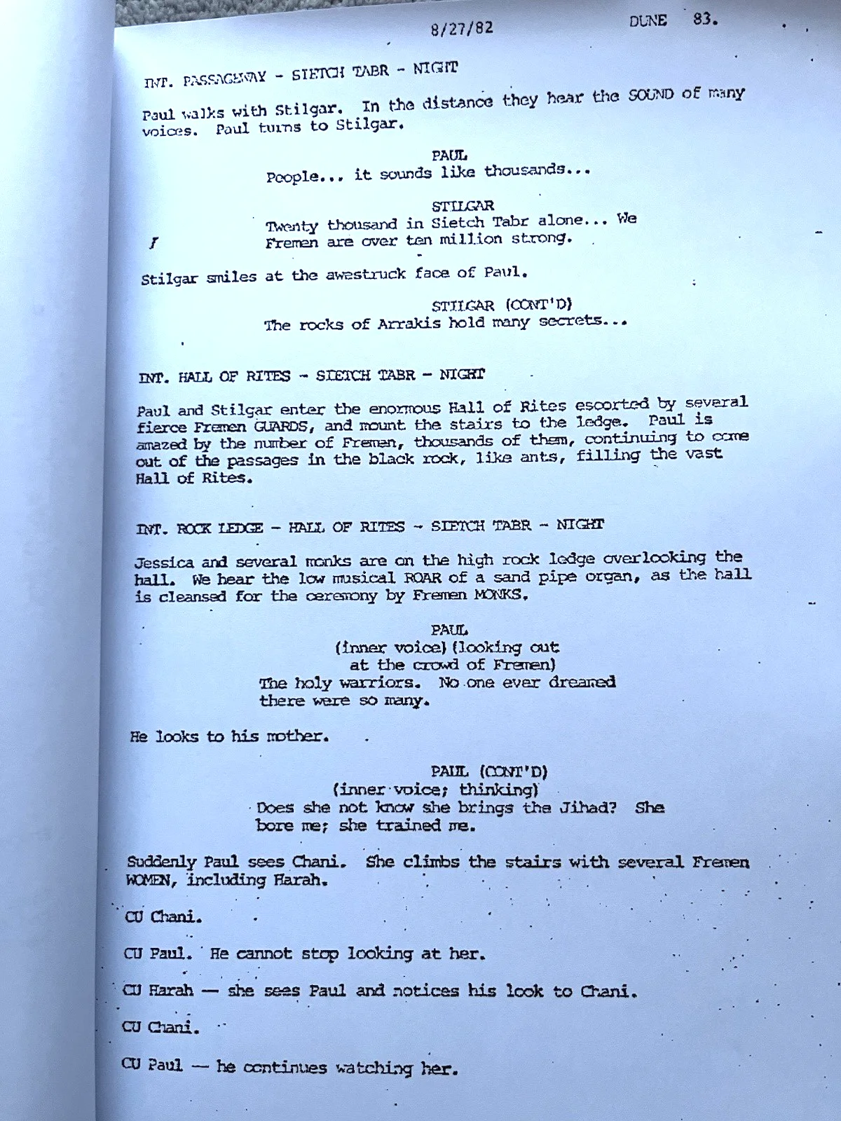 Dune (1984) Film Screenplay/ Script. Kyle MacLachlan, Francesca Annis., image 2