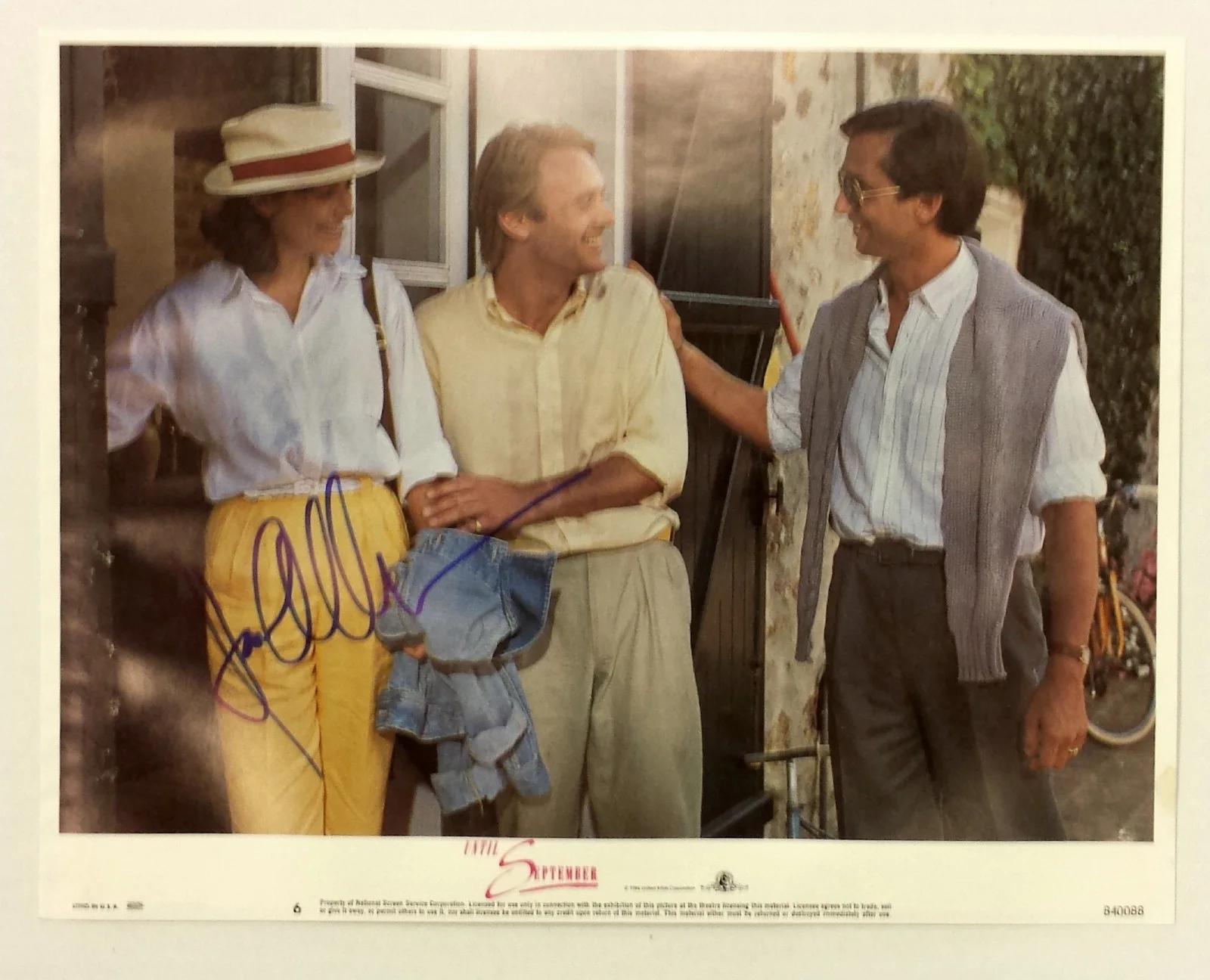 Karen Allen — Karen Allen Signed Lobby Card from Until September 11X14 Autograph Photo JSA, изображение 5