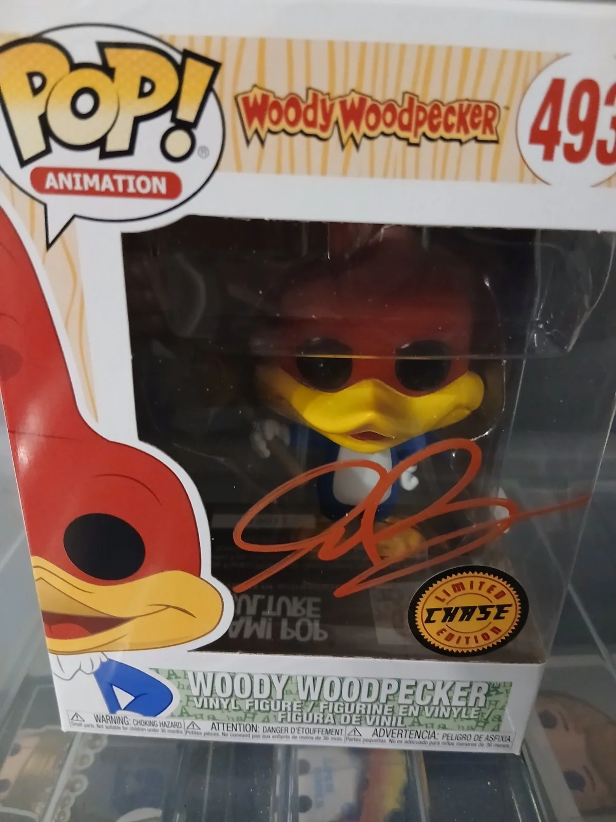 Eric Bauza Woody Woodpecker Voice #487 Signed Autographed Funko Pop, изображение 2