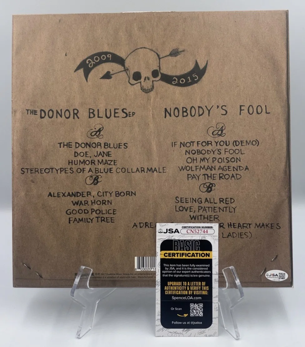 SHAKEY GRAVES SIGNED AUTOGRAPHED NOBODY’S FOOL & THE DONOR BLUES JSA COA CN52744, изображение 4