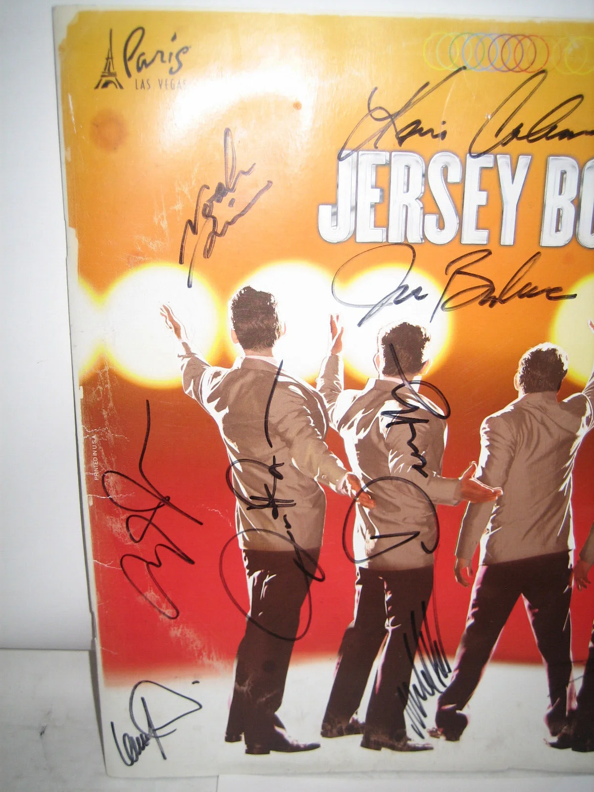 CAST — 2008 JERSEY BOYS MUSICAL SIGNED BY CAST 14X PARIS LAS VEGAS PROGRAM + PLAY BILL, изображение 3