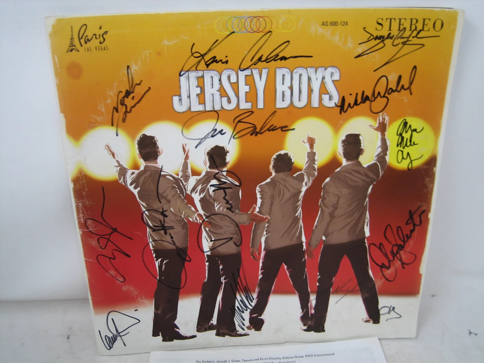 CAST — 2008 JERSEY BOYS MUSICAL SIGNED BY CAST 14X PARIS LAS VEGAS PROGRAM + PLAY BILL, изображение 5